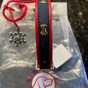 New-Designer Liz Claiborne Leather Dog Collar
